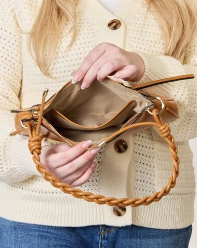 SHOMICO Braided Strap Shoulder Women Bag