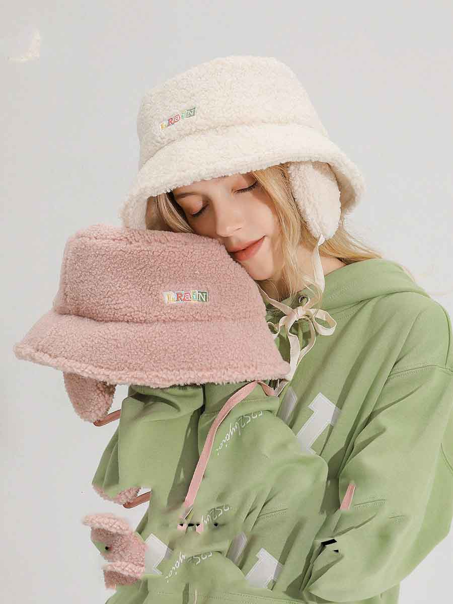 Female Lamb Hair Ear Protection Hat - Zara-Craft