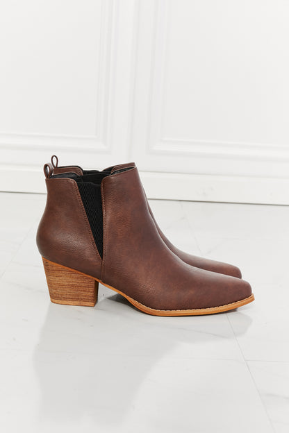 MMShoes Back At It Point Toe Women Bootie in Chocolate