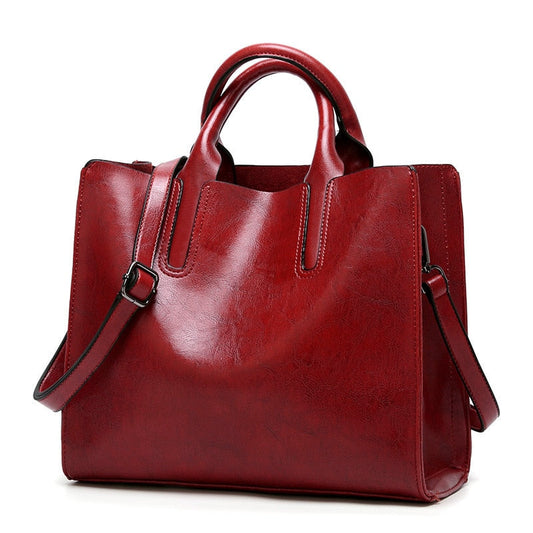 Vintage PU Bags Women Messenger Bags High Quality Oil Wax Female Leather Handbags Ladies Shoulder Bag
